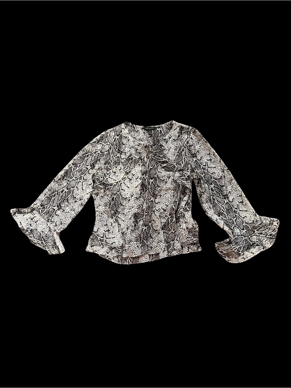 Banana Republic Snake Print Blouse in Black and White